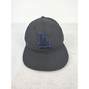 New Era Los Angeles Dodgers Cooperstown Collection Trucker Mesh Black Hat 7 1/4